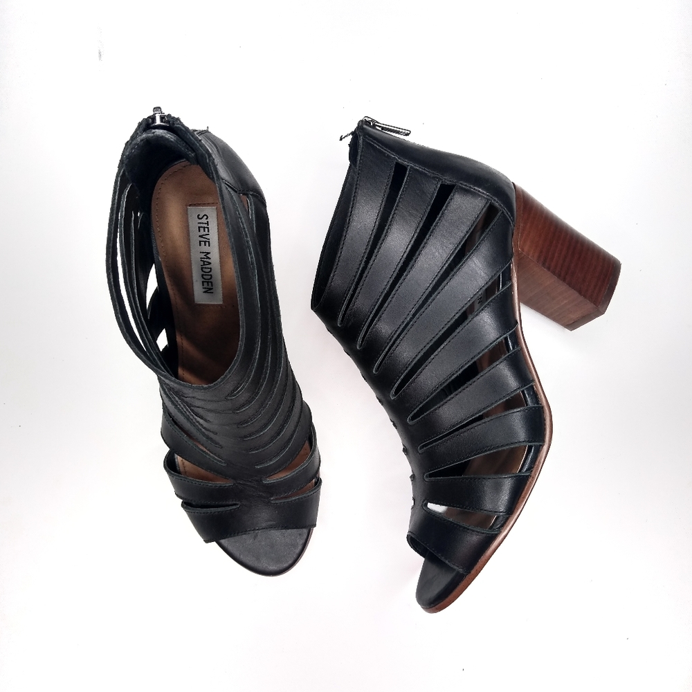 Steve Madden heels black tan size 11